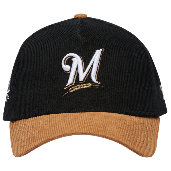 New Era Brewers 940AF Cord Cap - Adult - Black/Tan - Image 2
