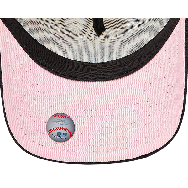 New Era Yankees 940 A Frame Cherry Blossom Cap - Adult - White/Black - Image 5