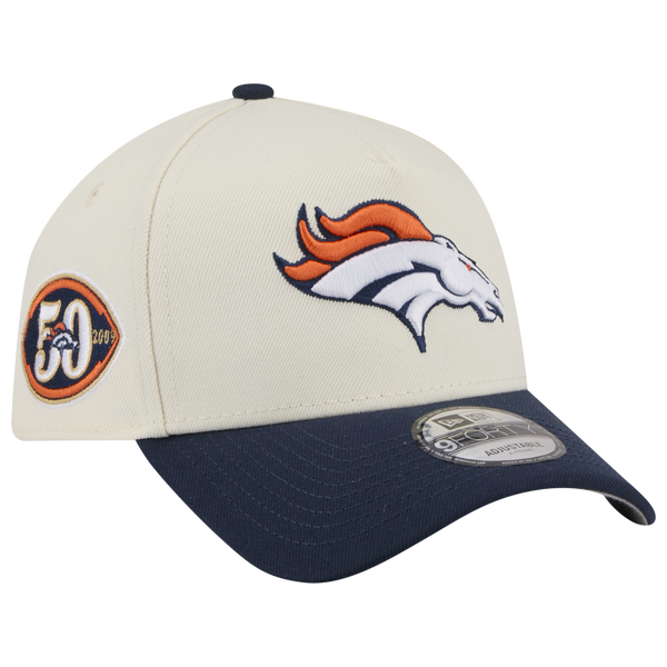 New Era NFL 9FORTY A-Frame Cap - Adult - Chrome/Navy - Image 3