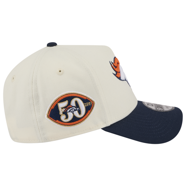 New Era NFL 9FORTY A-Frame Cap - Adult - Chrome/Navy - Image 5