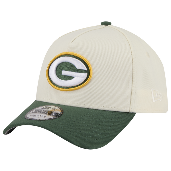 New Era NFL 9FORTY A-Frame Cap - Adult - Chrome/Green