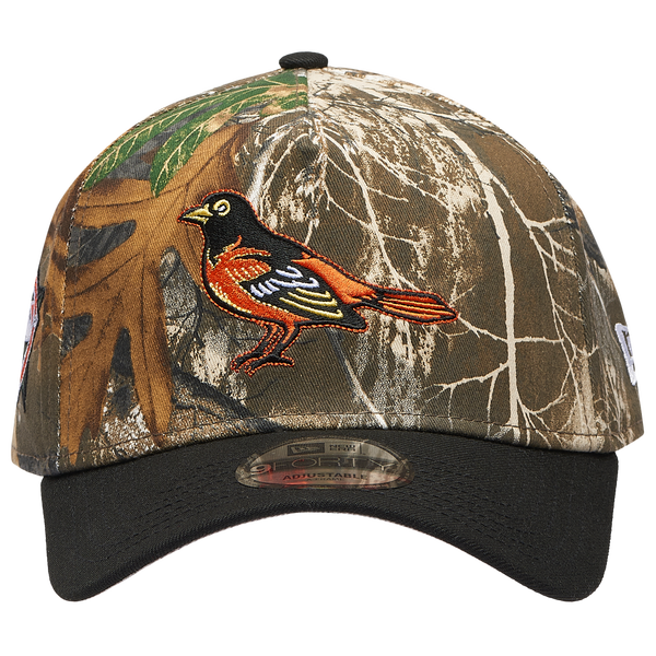 New Era Orioles 940 A-Frame RealTree Cap - Adult - Camo/Black - Image 2