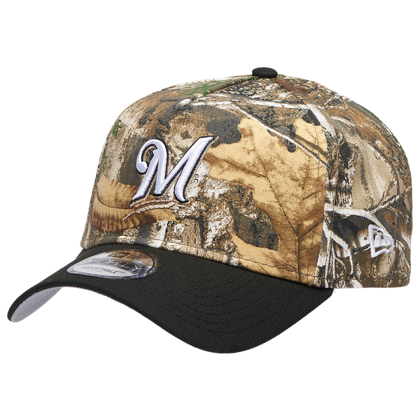 New Era Brewers 940 A-Frame RealTree Cap - Adult - Camo/Black