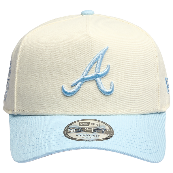 New Era Braves 940 A-Frame Cap - Adult - Chrome/Blue - Image 2