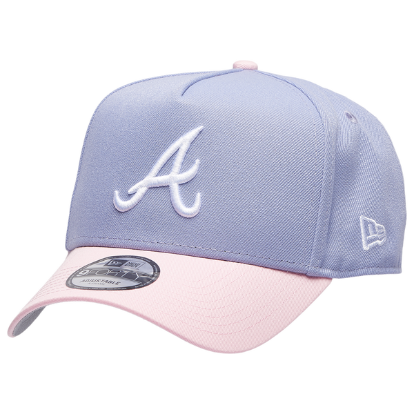 New Era Braves 940 A-Frame Cap - Adult - Purple/Pink
