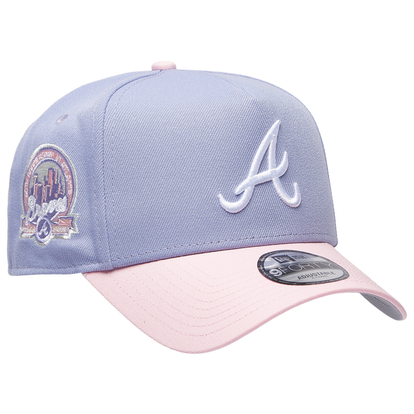 New Era Braves 940 A-Frame Cap - Adult - Purple/Pink - Image 3