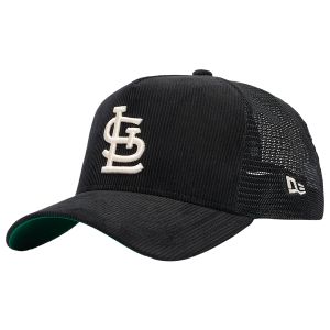 New Era Cardinals 940 A-Frame Cord Trucker Cap - Adult - Black