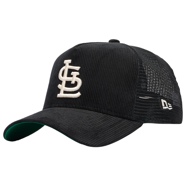 New Era Cardinals 940 A-Frame Cord Trucker Cap - Adult - Black