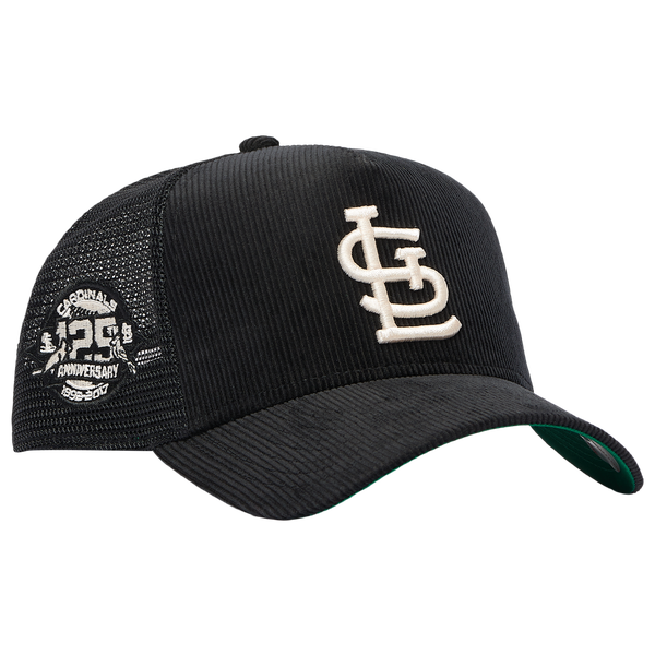New Era Cardinals 940 A-Frame Cord Trucker Cap - Adult - Black - Image 3