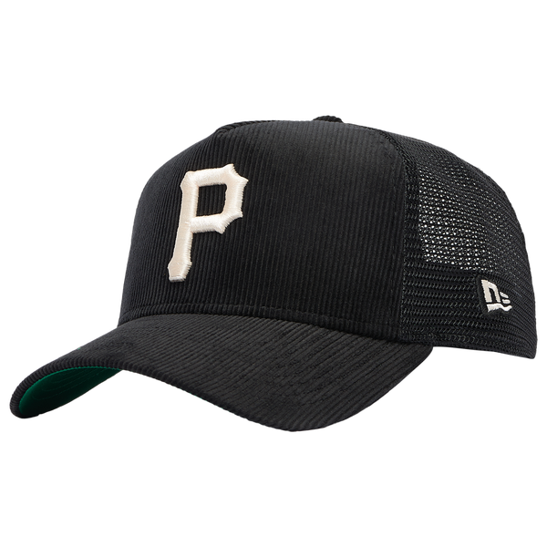 New Era Pirates 940 A-Frame Cord Trucker Cap - Adult - Black