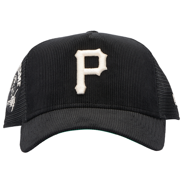 New Era Pirates 940 A-Frame Cord Trucker Cap - Adult - Black - Image 2