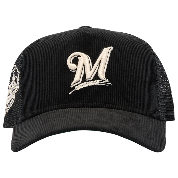 New Era Brewers 940AF Cord Cap - Adult - Black - Image 2