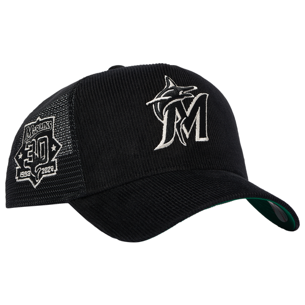New Era Marlins 940AF Cord Cap - Adult - Black - Image 3