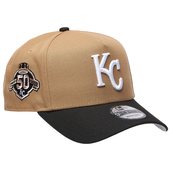New Era MLB 940 A-Frame Cap - Adult - Khaki/Black - Image 3
