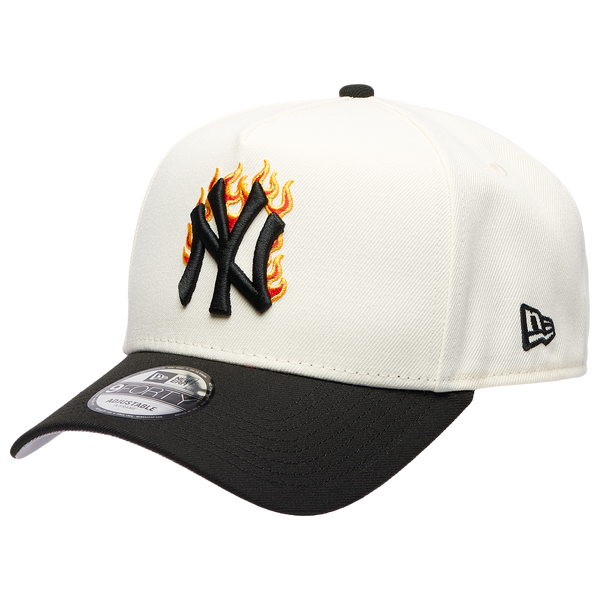 New Era MLB 940 A-Frame Flame Cap - Adult - White/Black