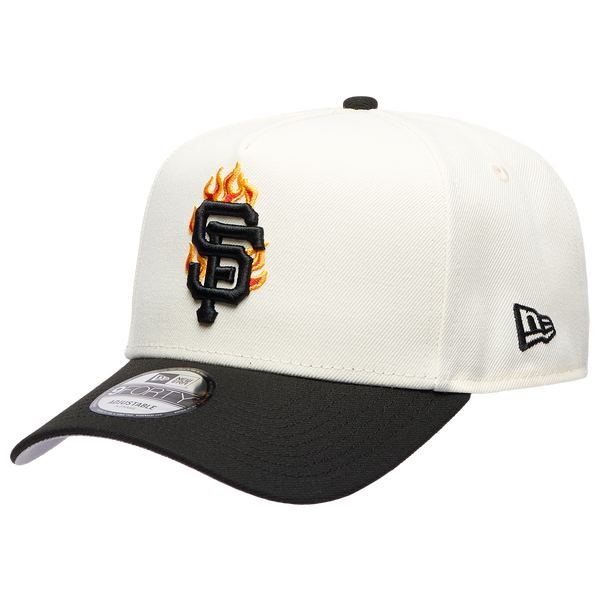 New Era MLB 940 A-Frame Flame Cap - Adult - White/Black