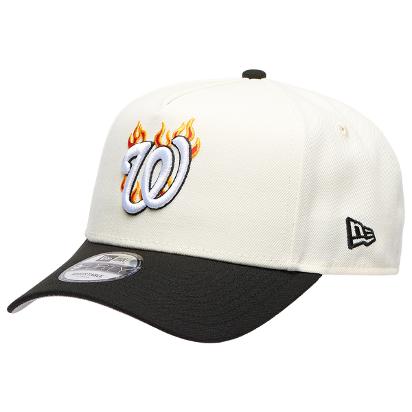 New Era MLB 940 A-Frame Flame Cap - Adult - White/Black