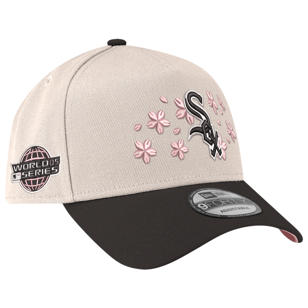 New Era MLB 940 A-Frame Blossom Cap - Adult - White/Black - Image 3