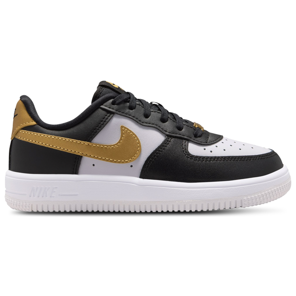 Nike Air Force 1 Low Lace - Girls' Preschool - Gold/Black