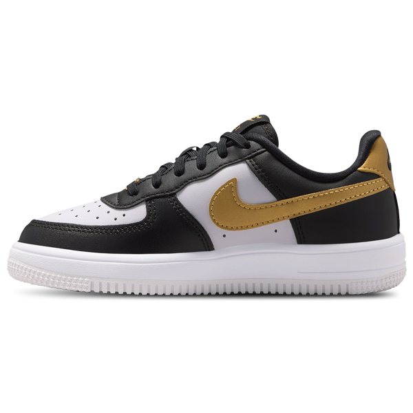 Nike Air Force 1 Low Lace - Girls' Preschool - Gold/Black - Image 2