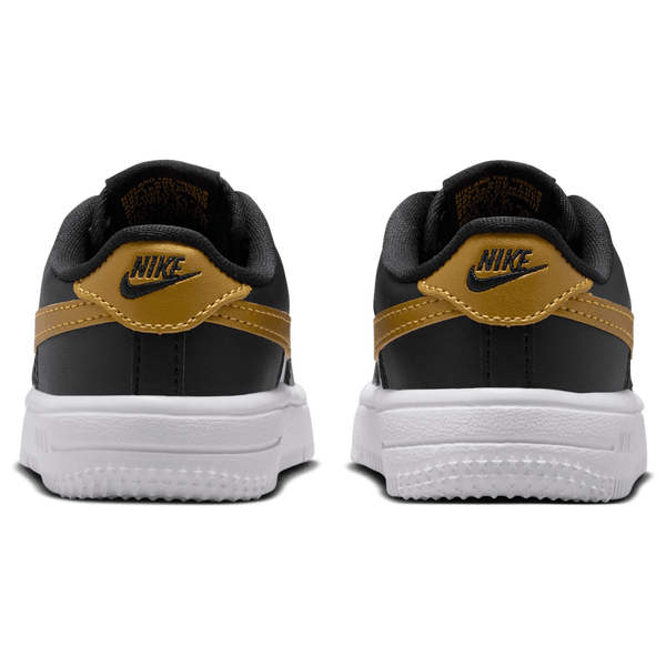 Nike Air Force 1 Low Lace - Girls' Toddler - Black/Gold - Image 3