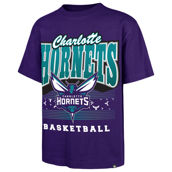 47 Brand Hornets Handcheck Foundation T-Shirt - Men's - Purple