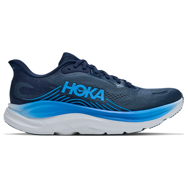 HOKA Clifton 11 - Men's - White/Navy/Blue