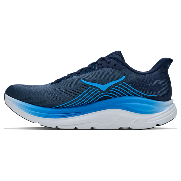HOKA Clifton 11 - Men's - White/Navy/Blue - Image 2