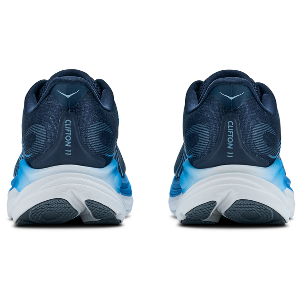 HOKA Clifton 11 - Men's - White/Navy/Blue - Image 3