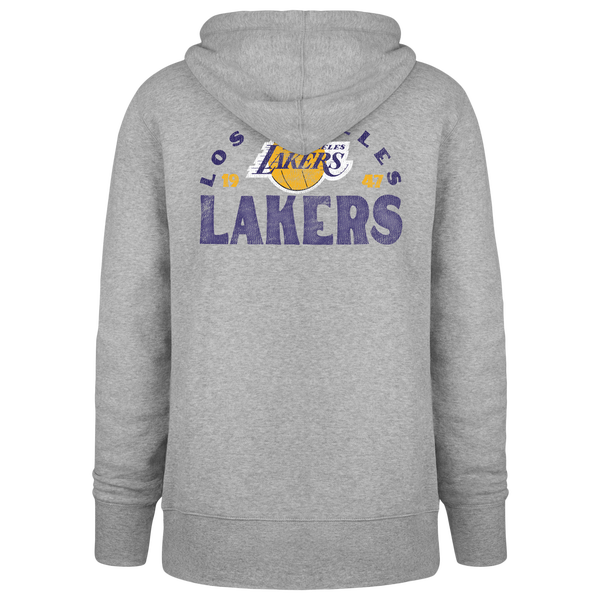 47 Brand Lakers Arcitext Headline Hoodie - Men's - Slate Gray - Image 2