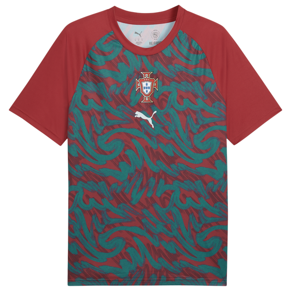 PUMA FPF Warm Up Jersey - Men's - Club Red/Green Lagoon - Image 4