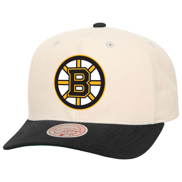 Mitchell & Ness Bruins 2Tone Team Cap - Adult - Tan/Black