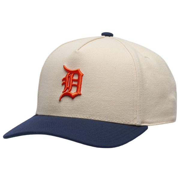 Mitchell & Ness Tigers Off White Pro Pinch Cap - Adult - White/Navy