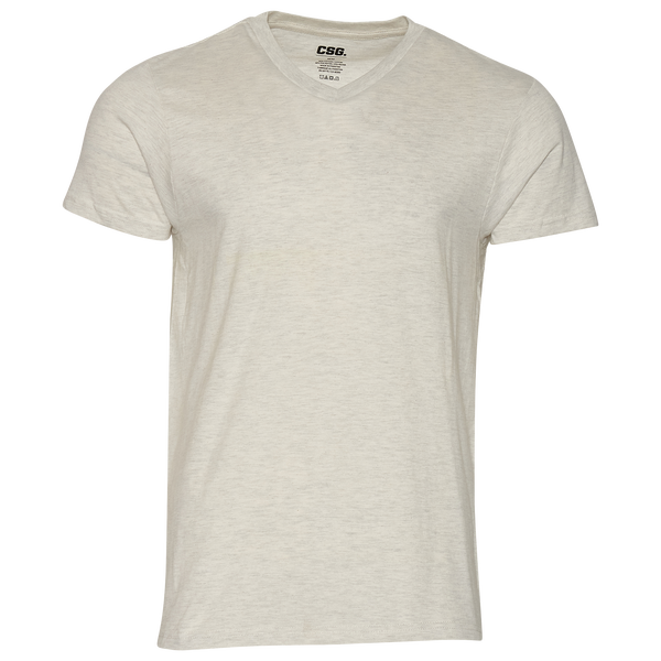CSG Basic V-Neck S/S T-Shirt - Men's - Oatmeal/White - Image 2