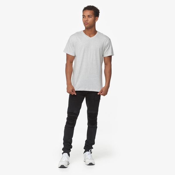 CSG Basic V-Neck S/S T-Shirt - Men's - Oatmeal/White - Image 6
