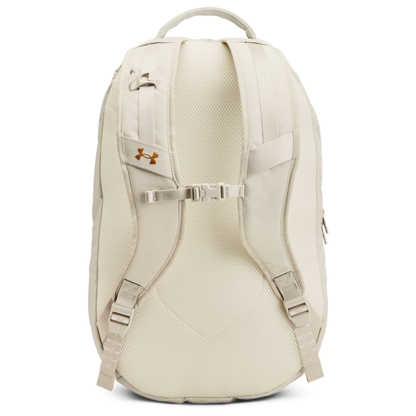Under Armour Hustle 6.0 Pro Backpack - Adult - Summit White/Metallic Gold - Image 2