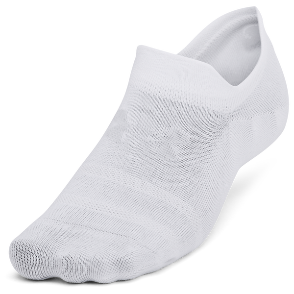 Under Armour Essential 6 Pack Ultra Low Socks - Men's - White/White/Halo Grey - Image 2
