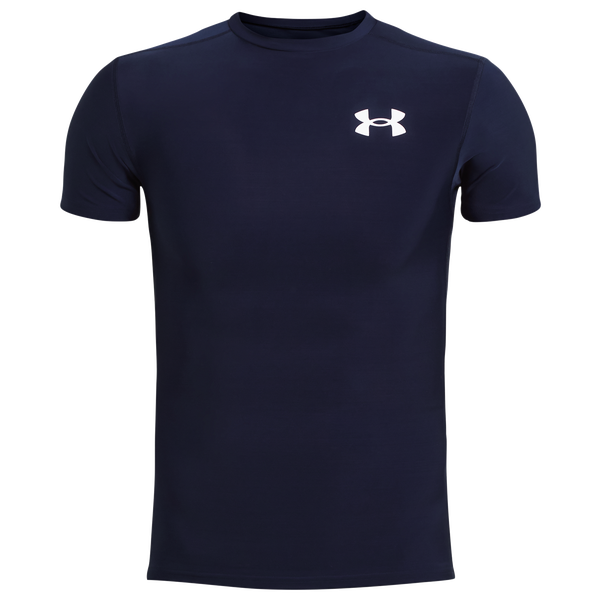 Under Armour Heatgear OG Compression Short Sleeve - Men's - Midnight Navy/White - Image 3