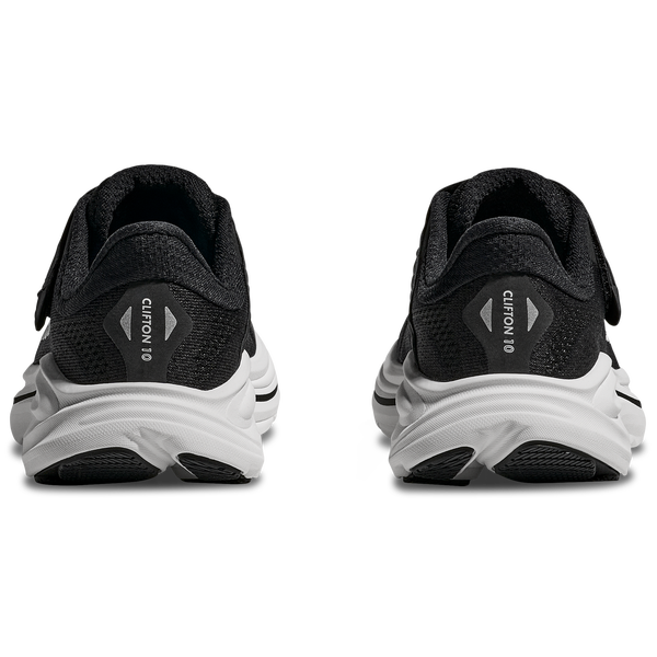 HOKA Clifton 10 - Boys' Preschool - Black/White - Image 3