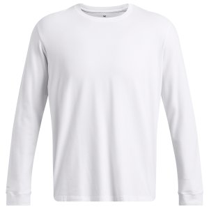 Under Armour Icon Charged Cotton Long Sleeve - Men's - White/Halo Gray
