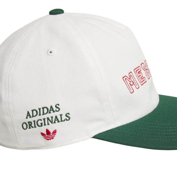 adidas WC'26 Mexico Wordmark Hat - Adult - White/Green - Image 3