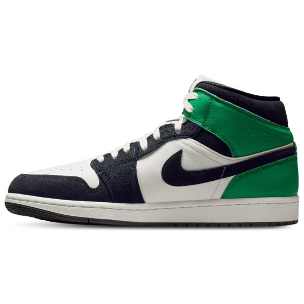 Jordan AJ 1 Mid SE - Men's - White/Black/Green - Image 2