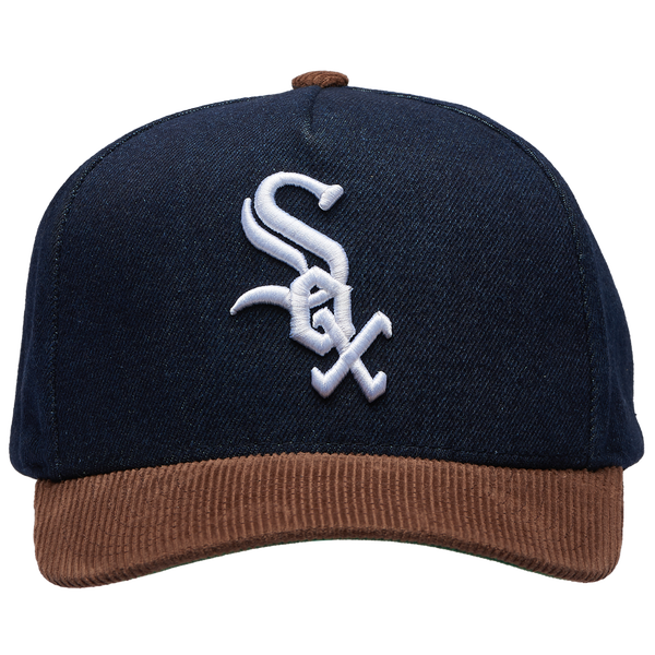 Mitchell & Ness White Sox Denim Cord Pro Pinch Cap - Adult - Navy/Brown - Image 2