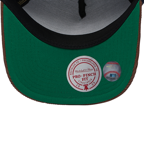 Mitchell & Ness White Sox Denim Cord Pro Pinch Cap - Adult - Navy/Brown - Image 5