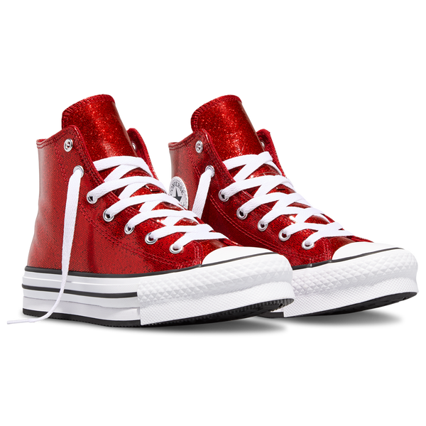 Converse Chuck Taylor All Star EVA Lift Hi - Girls' Grade School - White/Wine Red - Image 5
