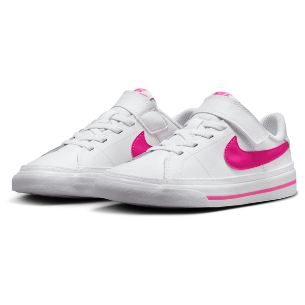 Nike Court Legacy - Boys' Preschool - White/Laser Fuchsia - Image 6