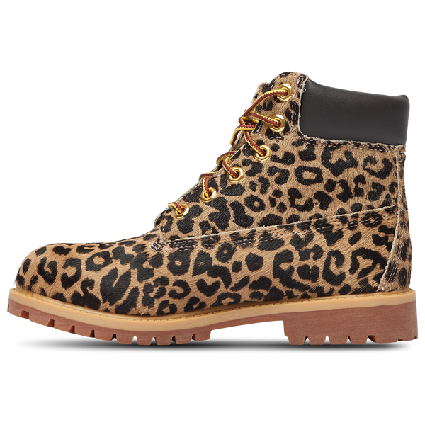 Timberland Premium 6" Waterproof Embossed Boots - Girls' Grade School - Dark Brown/Medium Beige - Image 2