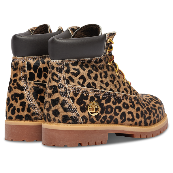 Timberland Premium 6" Waterproof Embossed Boots - Girls' Grade School - Dark Brown/Medium Beige - Image 3