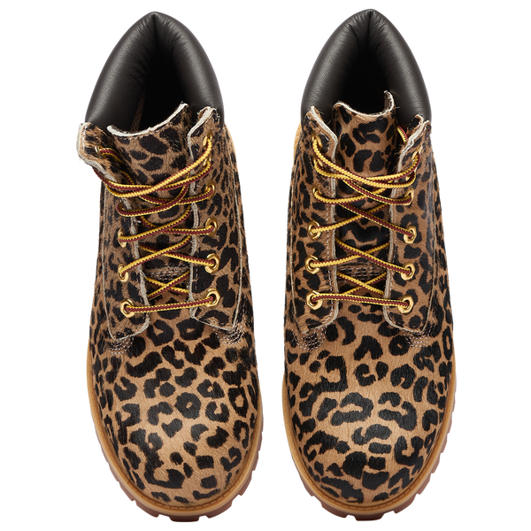 Timberland Premium 6" Waterproof Embossed Boots - Girls' Grade School - Dark Brown/Medium Beige - Image 4