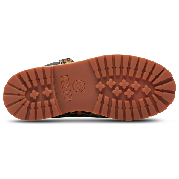 Timberland Premium 6" Waterproof Embossed Boots - Girls' Grade School - Dark Brown/Medium Beige - Image 5